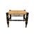 Antique Ebonized Hitchcock Stool / Footsool With Woven Rush Seat, Stenciling, & Spool Legs For Sale - Image 10 of 12