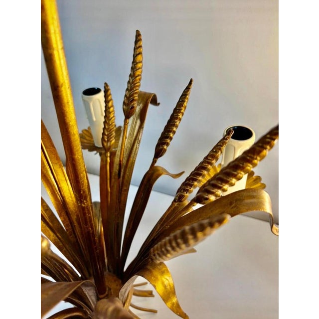 Floral Gilt 5-Light Chandelier from Hans Kögl, 1970s, Set of 2 For Sale - Image 8 of 12