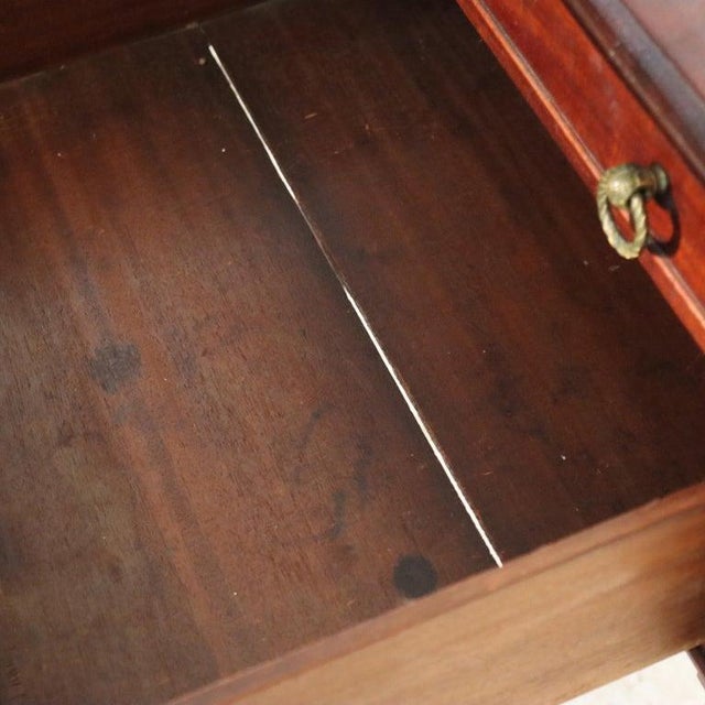 Antique Sheraton Mahogany 3-Drawer Drop Leaf Sewing Stand C1880 For Sale - Image 12 of 13