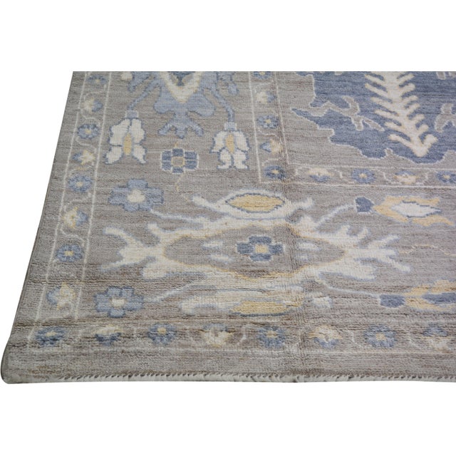 Turkish Oushak Hand Knotted Wool Rug, 7'7"x10' For Sale - Image 4 of 5
