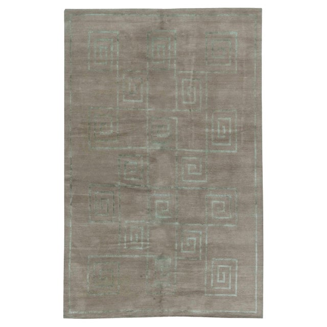Modern Art Deco Tibetan Rug with Greek Key Design by Doris Leslie Blau For Sale