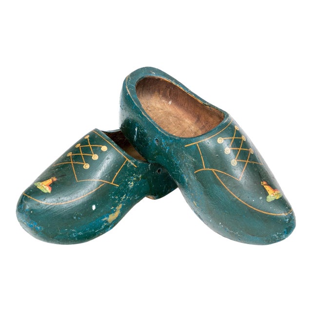 Vintage Decorative Traditional Dutch Clogs—A Pair For Sale