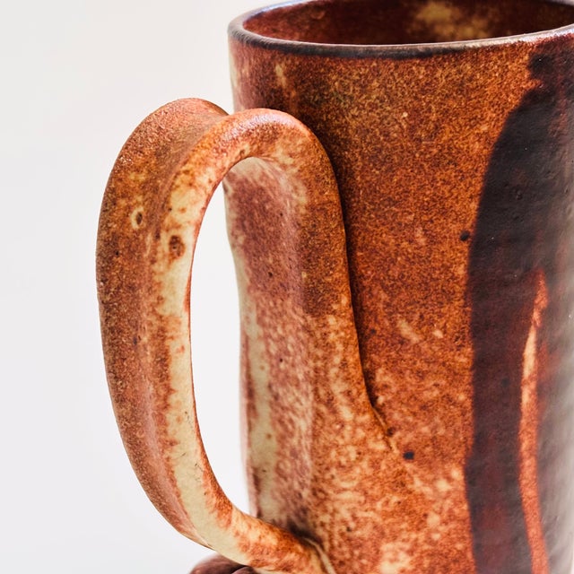 Brown Studio Pottery Mug For Sale - Image 8 of 11