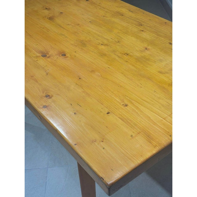 Brown Pine Table by Christian Durupt For Sale - Image 8 of 14