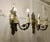 Neo Classical Large Brass Twin Wall Lights, 1890s, Set of 2 For Sale - Image 4 of 12