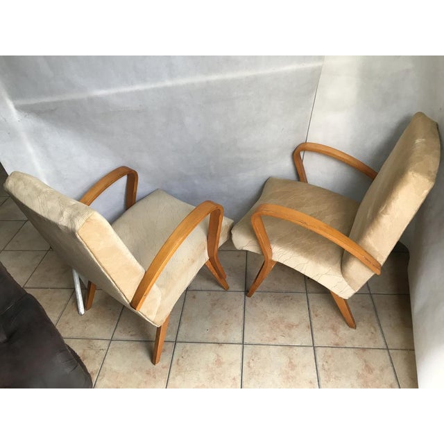 Beige Set of Czech Lollipop Chairs by František Jirák for Tatra Furniture NP, 1960s For Sale - Image 8 of 18