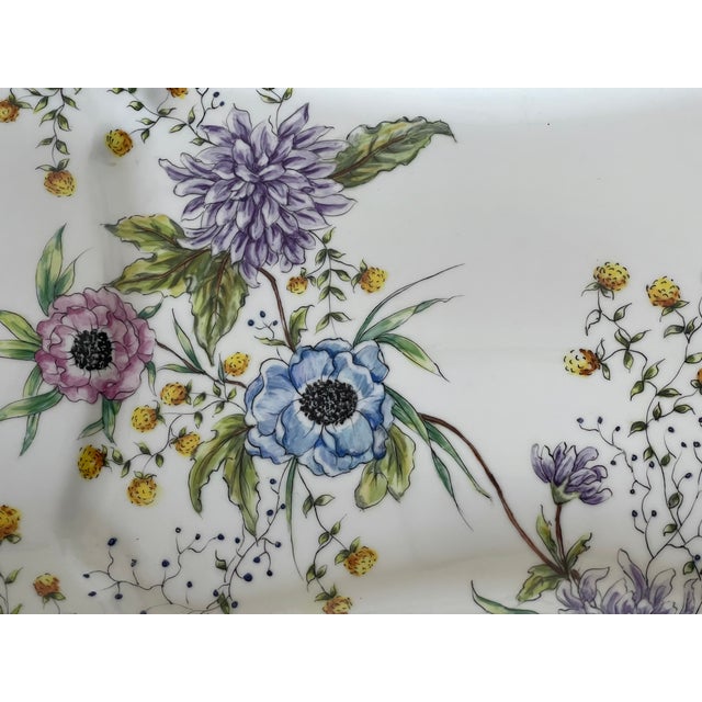 Mid 20 Th C Limoges France 7 PCS Porcelain Set Handpainted Botanical For Sale - Image 13 of 14