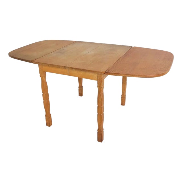 Danish Dining Table W Removable Drop Leaves & Extensions For Sale