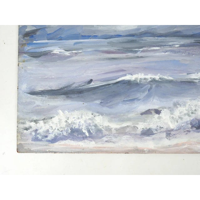 Mid 20th Century Mid 20th Century Impressionist Seascape Painting For Sale - Image 5 of 7