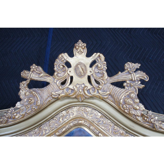 20th Century French Louis XVI Giltwood Dressing Floor Pier Mirror Beveled Glass For Sale - Image 11 of 12