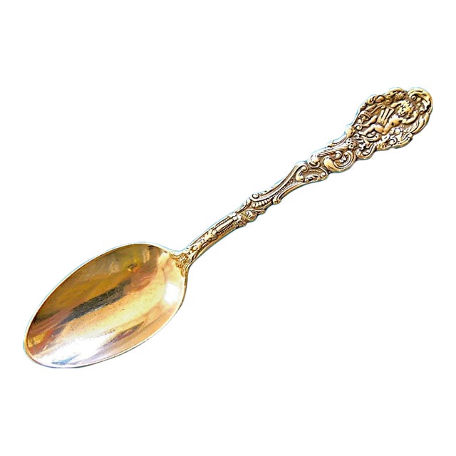 1888 Gorham Sterling Silver Versailles Cherub 6" Teaspoon No Monogram For Sale