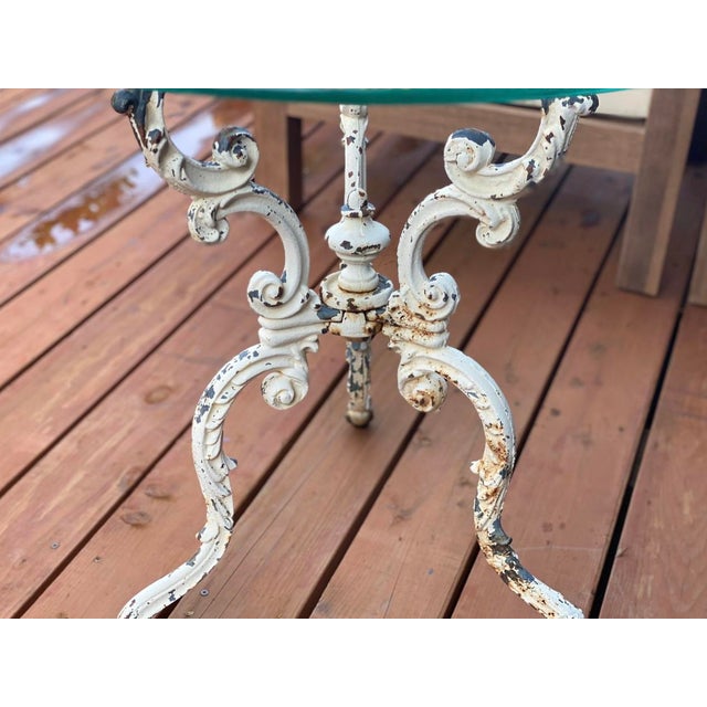 1930s Antique Cast Iron Ornate Table Base French Farm For Sale - Image 5 of 7