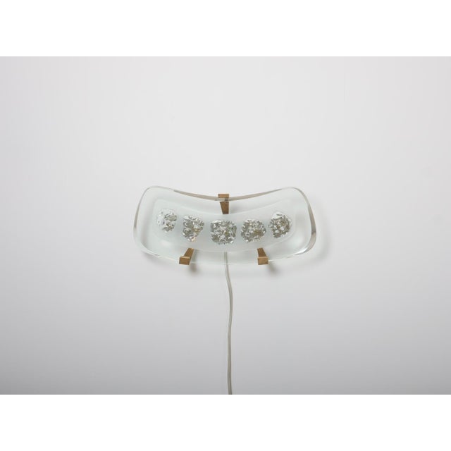 Gold Wall Lights Model 1598 attributed to Max Ingrand for Fontana Arte, Italy, 1956, Set of 2 For Sale - Image 8 of 13