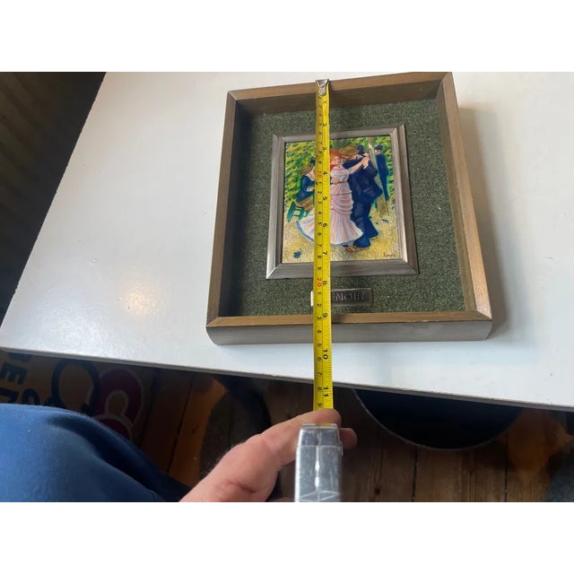 Vintage Enamel Dance at Bougival Plaque after Pierre-Auguste Renoir from Barba Spain, 1960s For Sale - Image 6 of 8