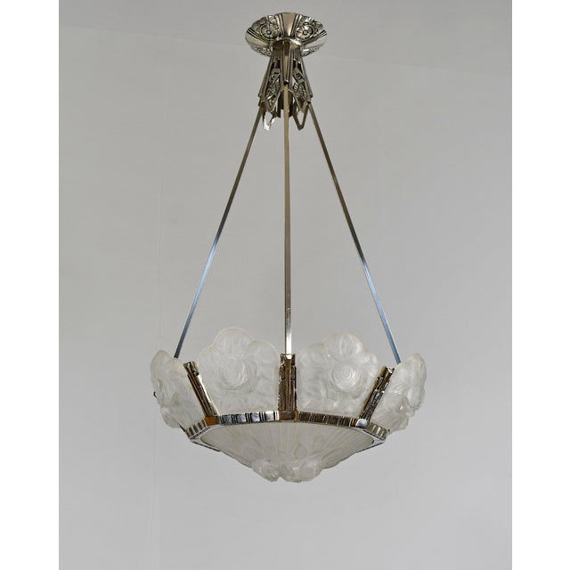 1930s French Art Deco Chandelier by Maurice Model Cristalleries De Verdun - 1930s France For Sale - Image 5 of 10