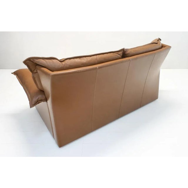 Leather Wingback 2-Seater Sofa from Durlet, 1970s For Sale - Image 4 of 13