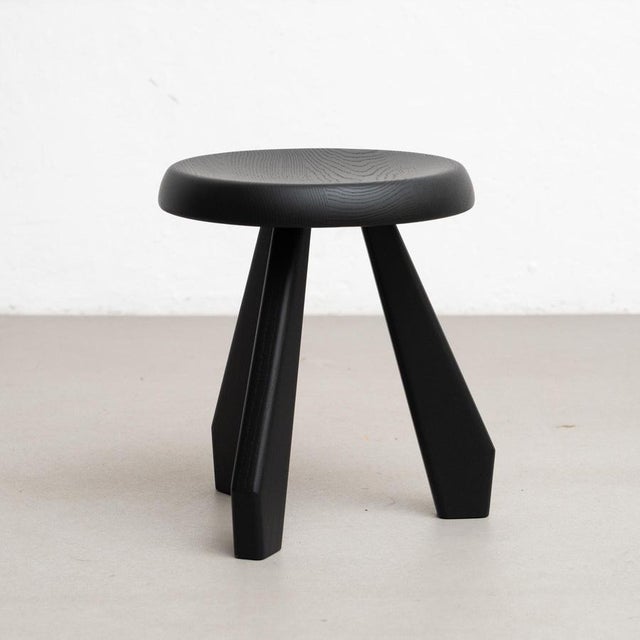 Meribel Black Stool by Charlotte Perriand for Cassina For Sale - Image 3 of 12