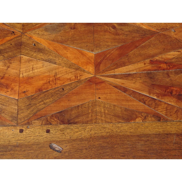 Antique Sideboard with Diamond-Shaped Wood Marquetry Top For Sale - Image 18 of 18
