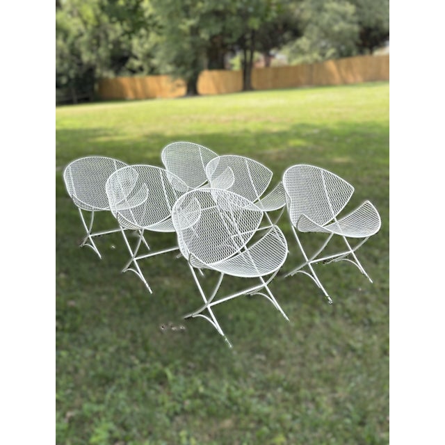 Mid 20th Century Set of Six "Orange Slice" Chairs by Maurizio Tempestini for Salterini, Professionally Restored For Sale - Image 13 of 13