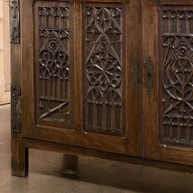 19th Century French Gothic Credenza For Sale - Image 16 of 18