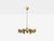 Mid-Century Modern Orrefors, Scandinavian Modern, Brass, Glass, Chandelier, Sweden, 1960s For Sale - Image 3 of 10