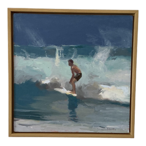 Contemporary Beach Painting of Surfer “Surf Arrangement No.60” by Doug Stotts