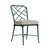 Brown Jordan Calcutta Side Chair in Forest Green with Forest Green and Sea Salt Welt Cushions For Sale