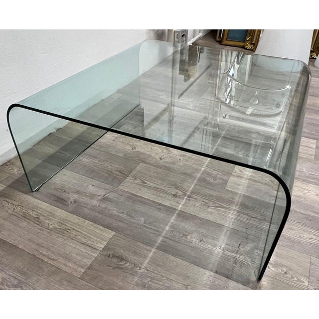 Square Tempered Glass Low Table from Fiam-Pesaro For Sale - Image 8 of 8