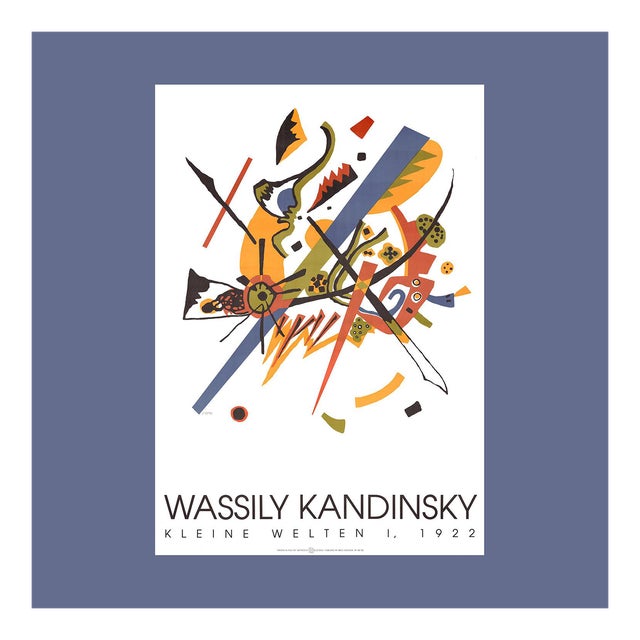 1990 Small Worlds I Kleine Welten I by Wassily Kandinsky Large Vintage Fine Art Lithography Print Poster 90s For Sale