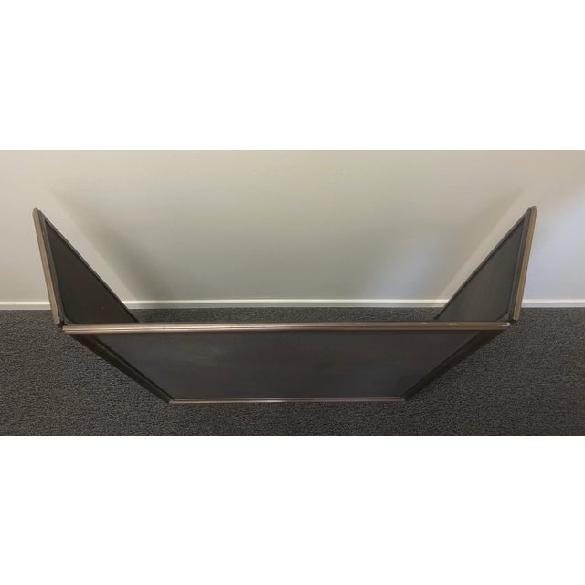 English Wilshire Fireplace Three Panels Fire Screen French Casting Old English Finish For Sale - Image 3 of 6