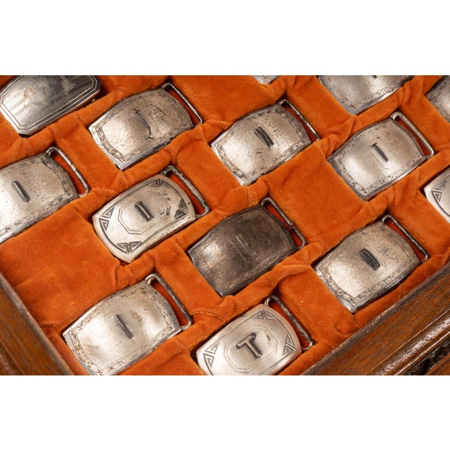 Wood Antique "Hickok" Belt Buckle Display Case For Sale - Image 7 of 9