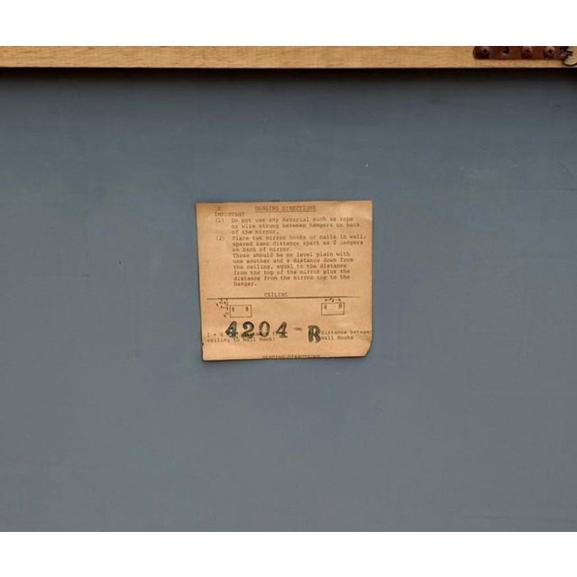 Brass Hollywood Regency Thin Brass Frame Wall Mirror For Sale - Image 8 of 8