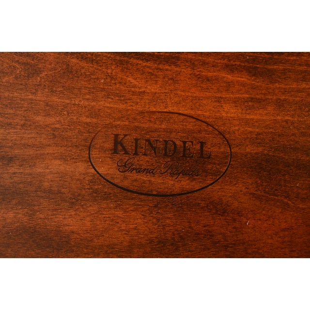 Kindel Furniture French Regency Louis XVI Cherry Wood Extension Dining Table, Newly Refinished For Sale - Image 14 of 15