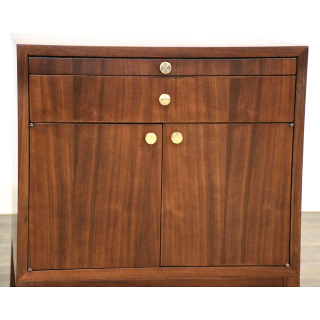 Brown 1960s Refinished Paul McCobb Style Walnut Nightstands - A Pair For Sale - Image 8 of 9