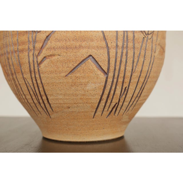 1970 'Wishon-Harrell' California Studio Pottery Earthenware Table Lamp, Mid-Century Stoneware For Sale - Image 17 of 17