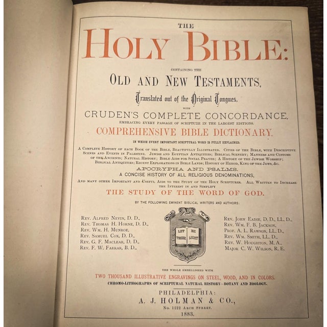 Holy Bible From 1883 With Illustrated History of the New & Old Testament For Sale - Image 10 of 15