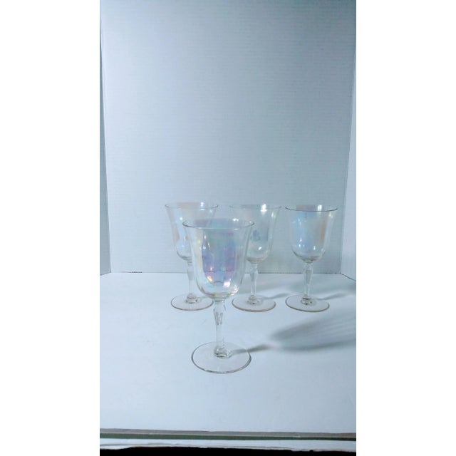 Vintage Iridescent Wine Glasses Set of 4 Chairish