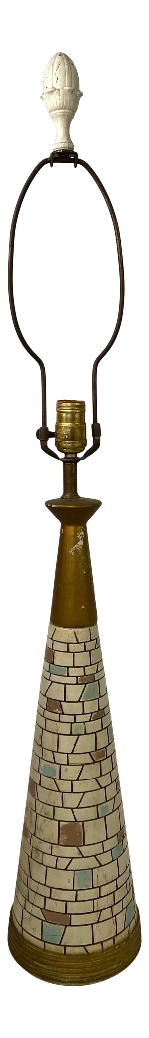 Mid-Century Modern Mosaic Tile Table Lamp