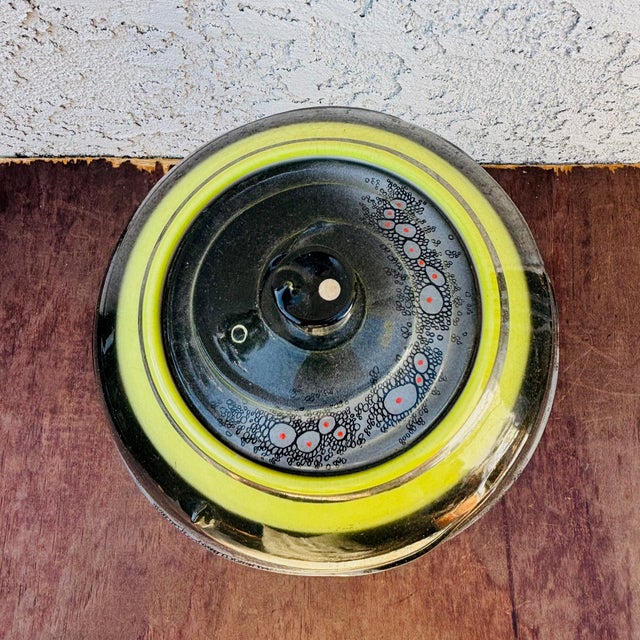 Late 20th Century Late 20th Century Large Adrian Sandstrom Ceramic Pottery Jar With Lid For Sale - Image 5 of 16