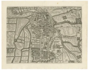 Map of Groningen from the Genealogy of the Illustrious Counts of Nassau, 1615