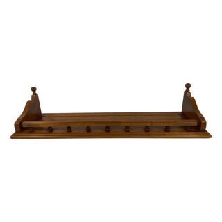 Vintage 1980's Ethan Allen Decorative Wooden Wall Display Shelf For Sale