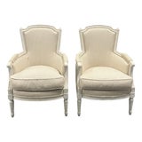 Set of Striped Lounge Chairs For Sale