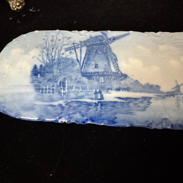 Antique 1890s Rosenthal r.c. Versailles Porcelain Lidded Box - Dutch Windmill Scene For Sale - Image 9 of 10