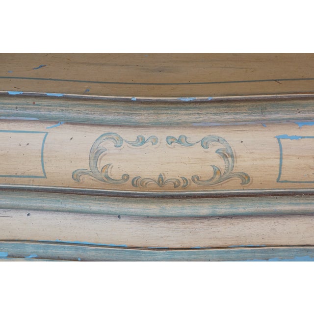 Karges French Provincial Hand Painted Venetian Bombe Commode Nightstand Chest For Sale - Image 9 of 18