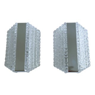 Vintage Glass Sconces from Kaiser, Set of 2 For Sale