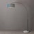 Mid-Century Modern 1960s Nova of California 92" Float Floor Lamp Mid Century, Pool Blue Shade, Black Nickel, White Marble Base, Living Room Lamp For Sale - Image 3 of 4