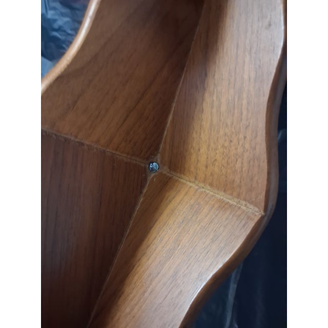 Brown Mid Century Modern Sculpted Walnut Center Piece Bowl For Sale - Image 8 of 10
