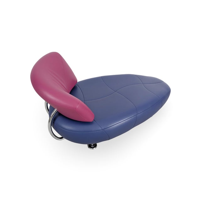 Metal Chaise Lounge in Leather from Leolux For Sale - Image 7 of 12