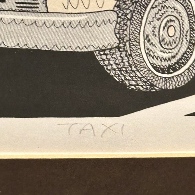 1987 “Taxi” Framed Silkscreen Signed and Numbered by John Suchy For Sale - Image 4 of 12