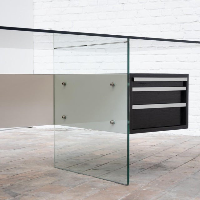 Wood Vintage Grand Desk by Xavier Marbot, 1960 For Sale - Image 7 of 12